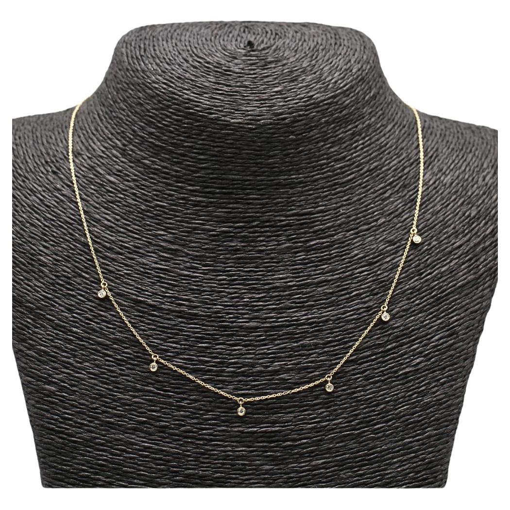 Necklace CELIA in 18K Yellow Gold with Brilliant Cut Diamonds