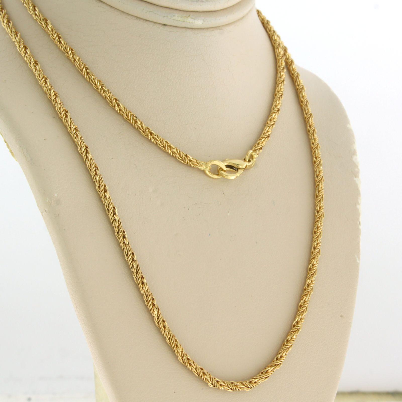 Halskette aus 18 Karat Gelbgold 55 cm lang für Damen oder Herren