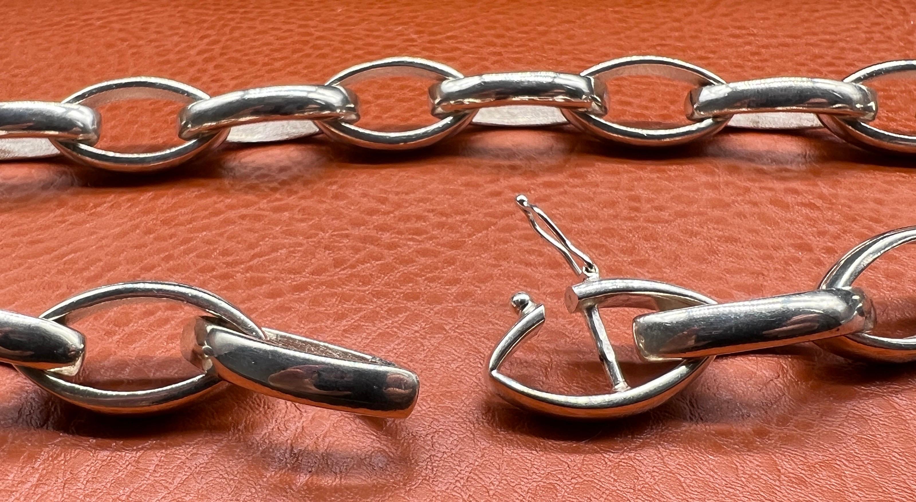 Halskette Massiver Ogive Silber 925 (Moderne) im Angebot