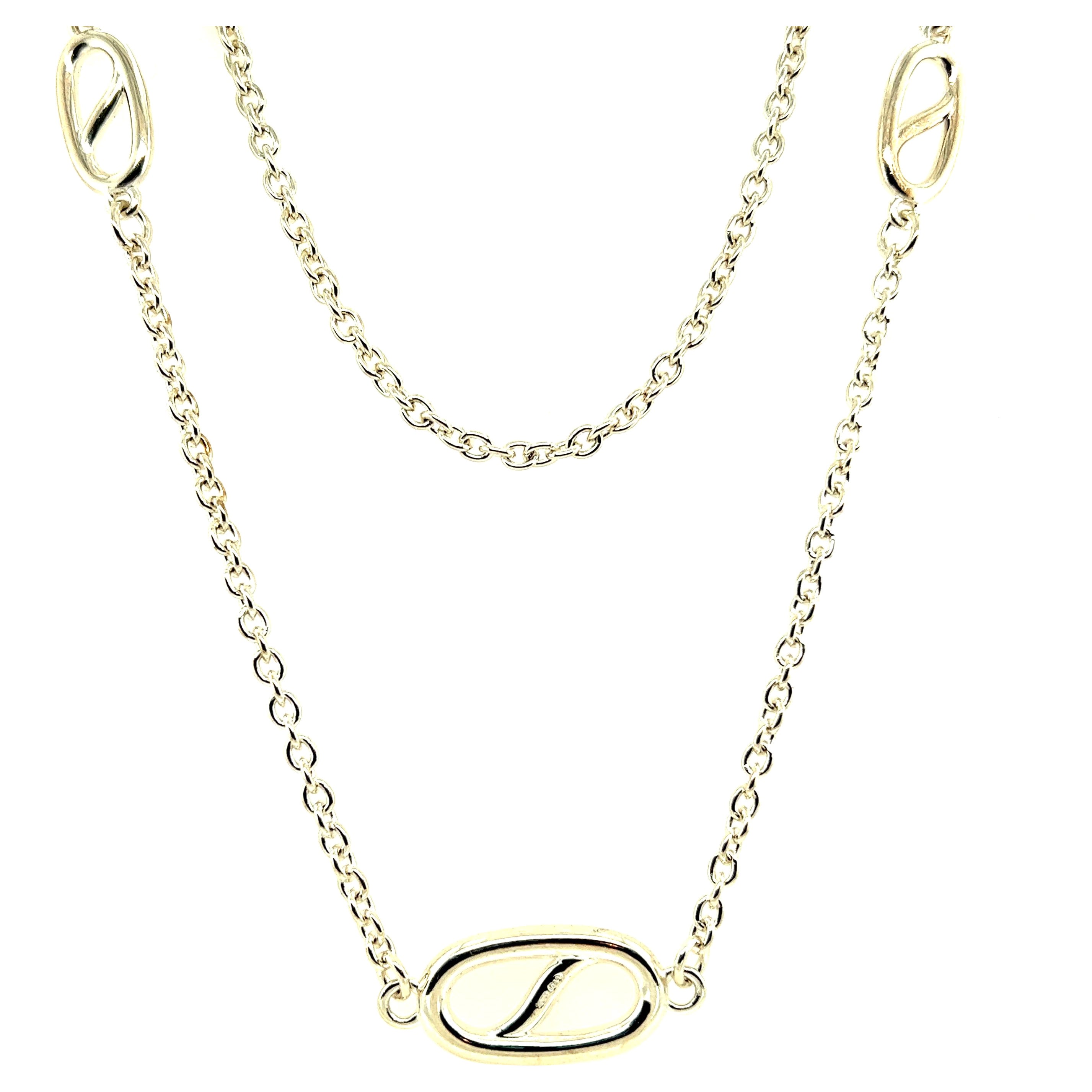Chaîne collier vintage en argent 925