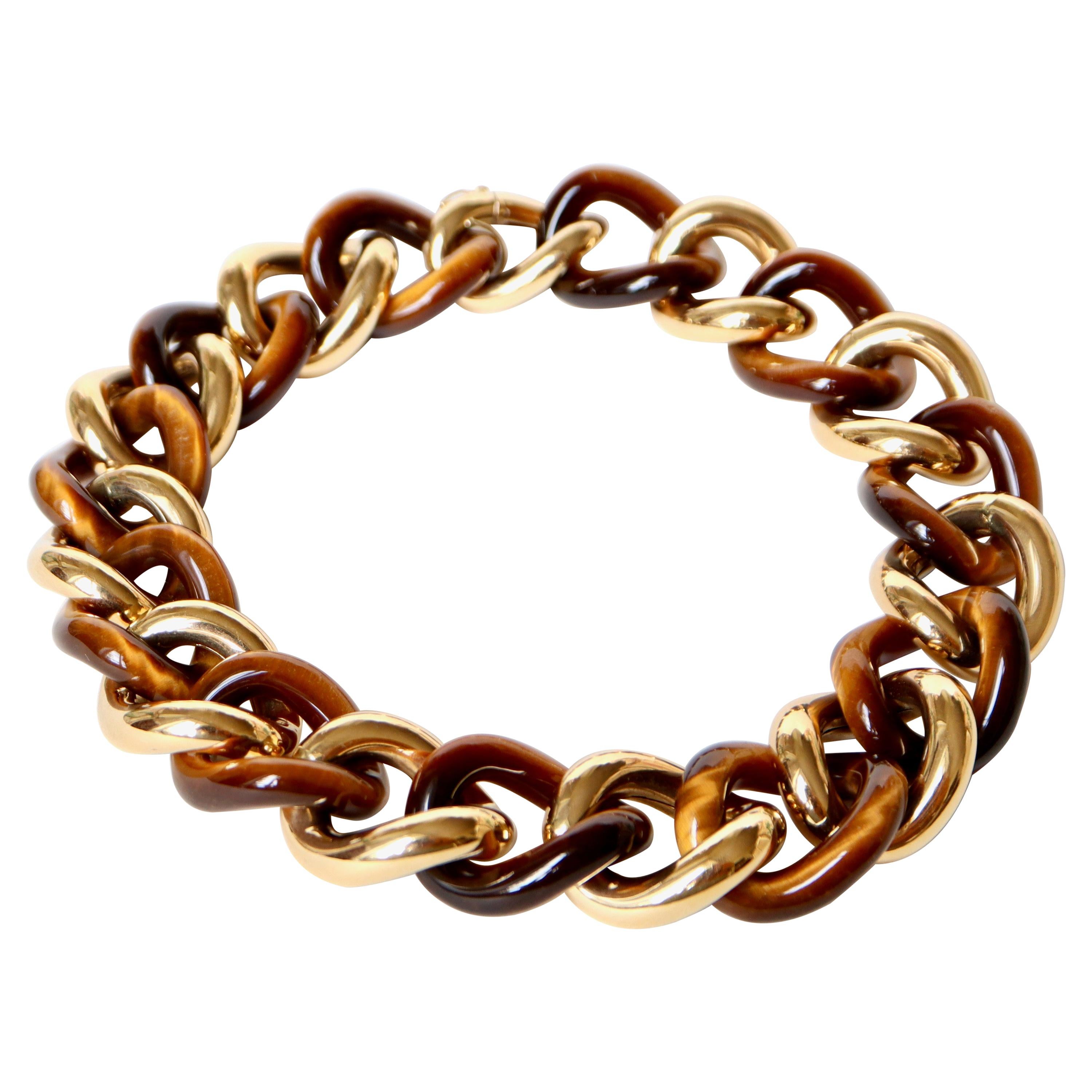 Marchak 18 Carat Yellow Gold Choker Necklace Double Twisted Mesh For