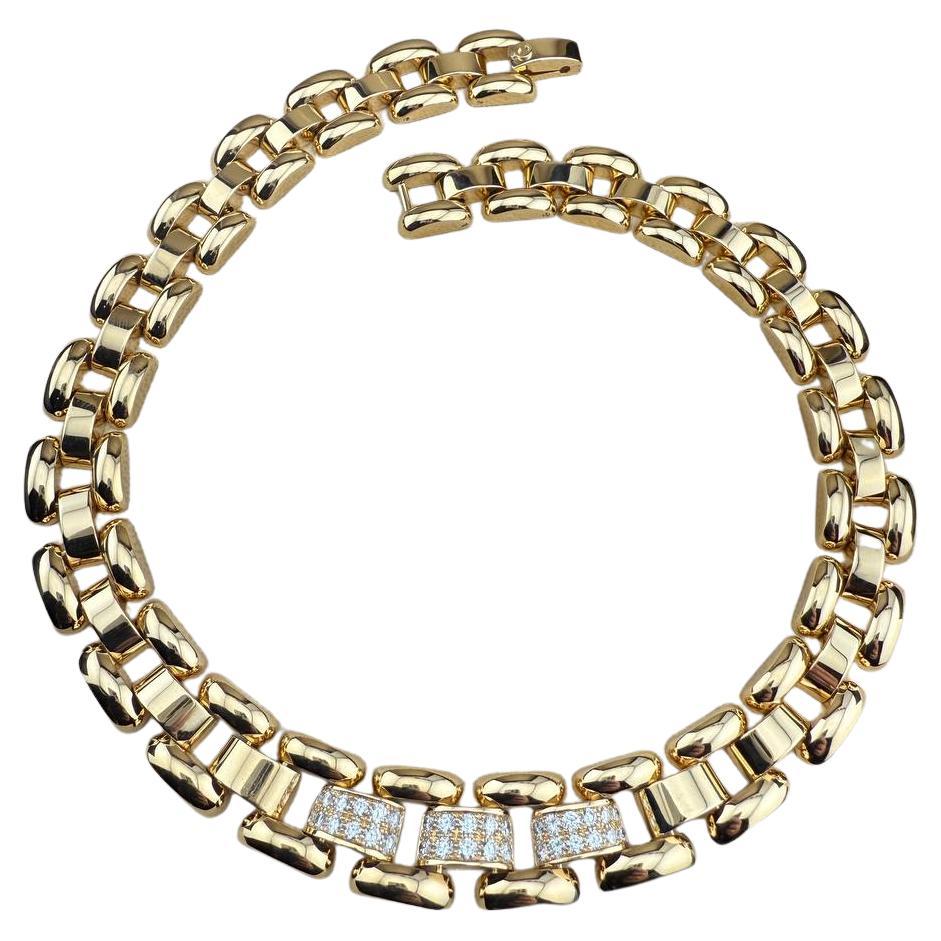 Necklace Chopard La Srada Yellow Gold & Diamonds For Sale