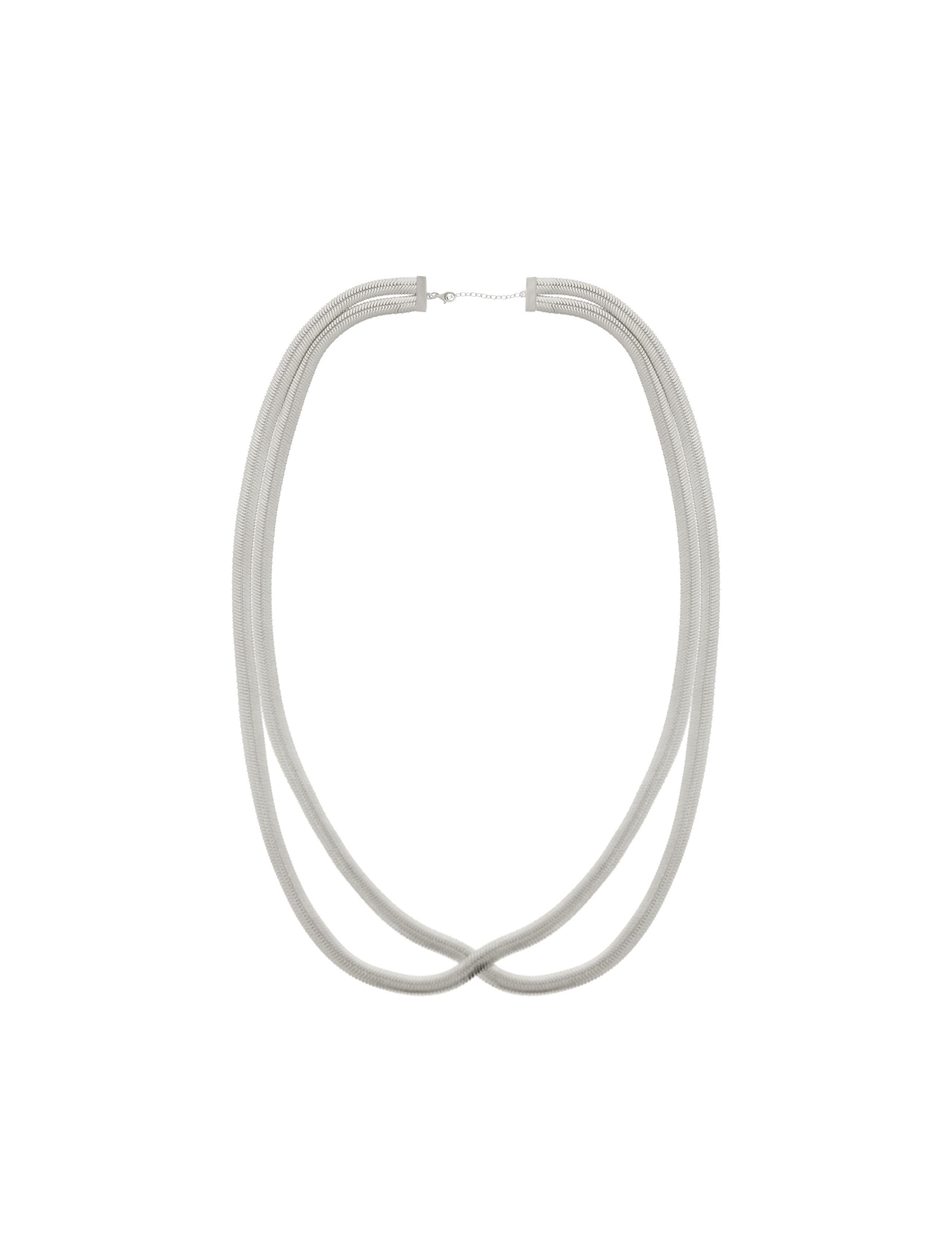 Contemporary Necklace Collar Minimal Snake Chain 18 Karat Gold-Plated Silver Greek For Sale