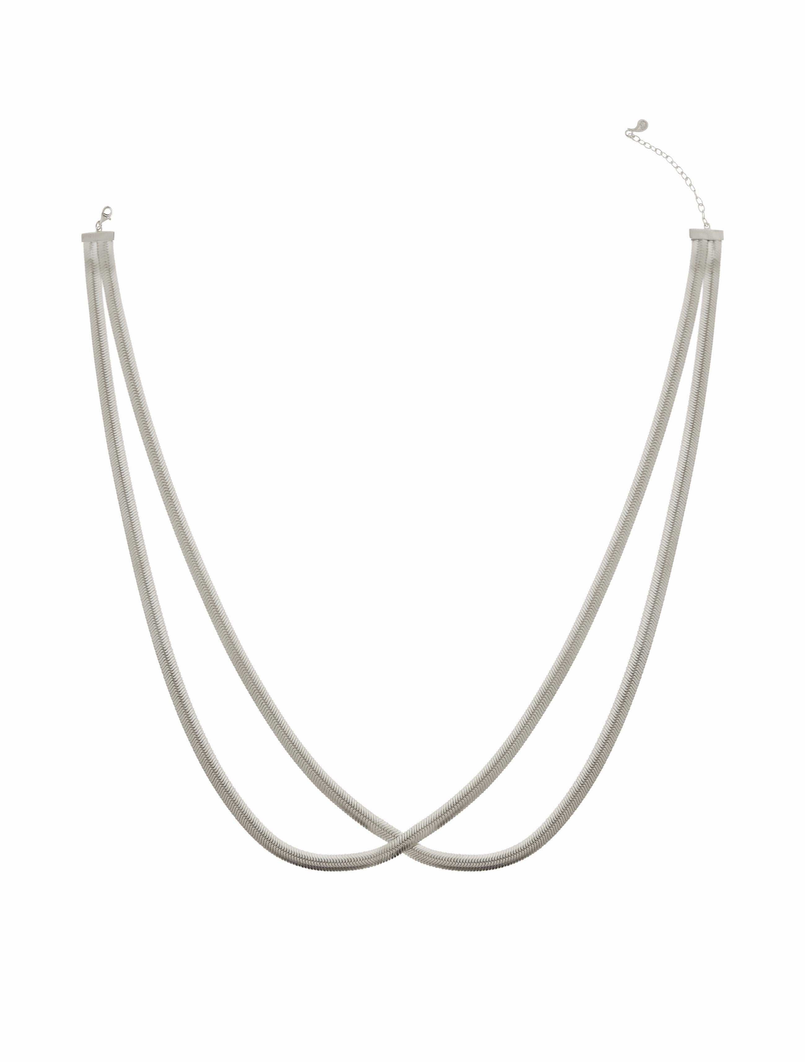 Necklace Collar Minimal Snake Chain 18 Karat Gold-Plated Silver Greek In New Condition For Sale In Athens, GR