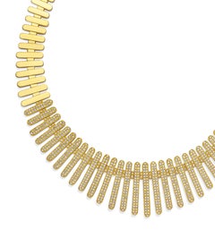 Moonlight Necklace in 18K Yellow Gold with White Diamonds