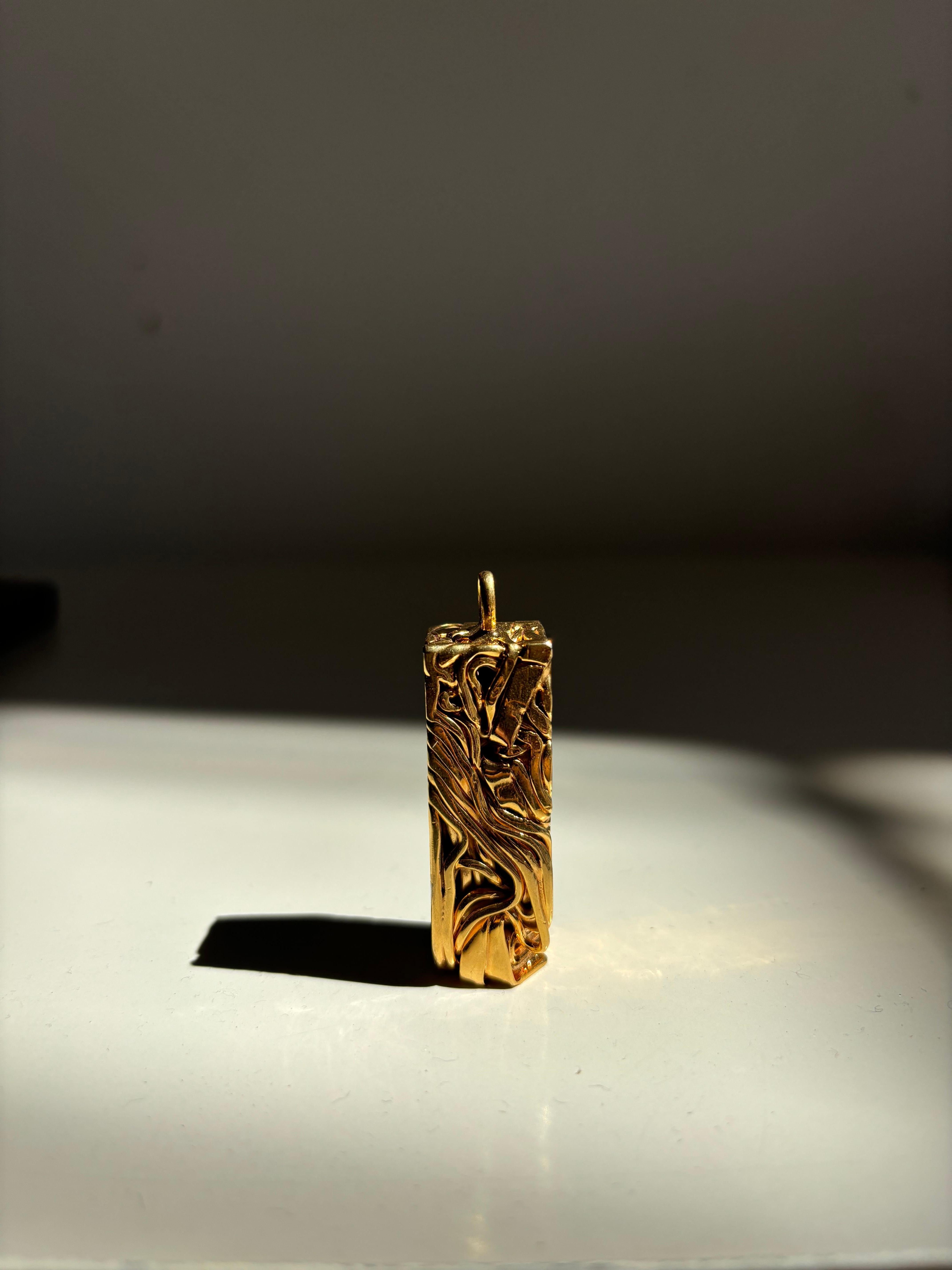 Necklace compréssion by César Baldaccini, signed. For Sale 2