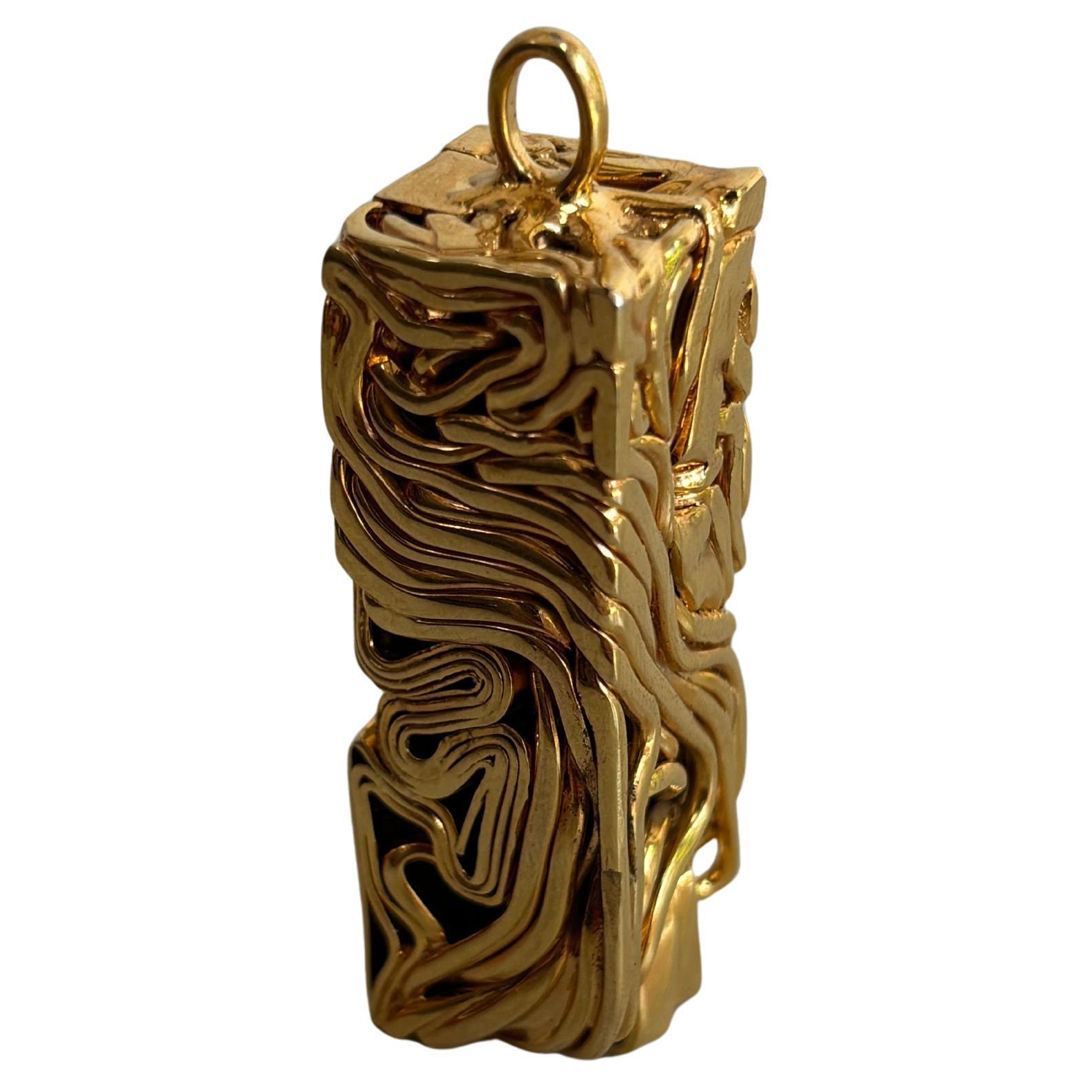 Necklace compréssion by César Baldaccini, signed. For Sale