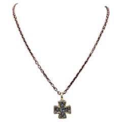 Necklace CROSS OF TOPACIES