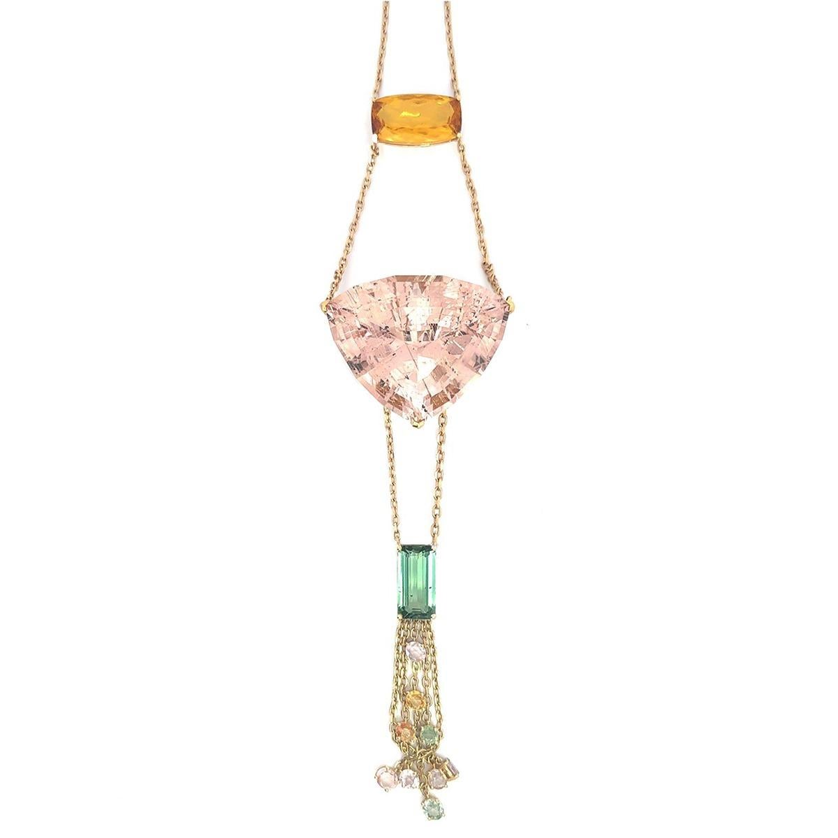 Collier

Or jaune 18K

Poids 26,07 GMS

Morganite -1/91.84 Cts
Béryl jaune-1/8.32 Cts

Tourmaline verte -1/6.95 Cts

Saphir multicolore -9/2.35Cts



Forte d'un héritage d'anciennes traditions de joaillerie suisse, Natkina Jewellery est une marque