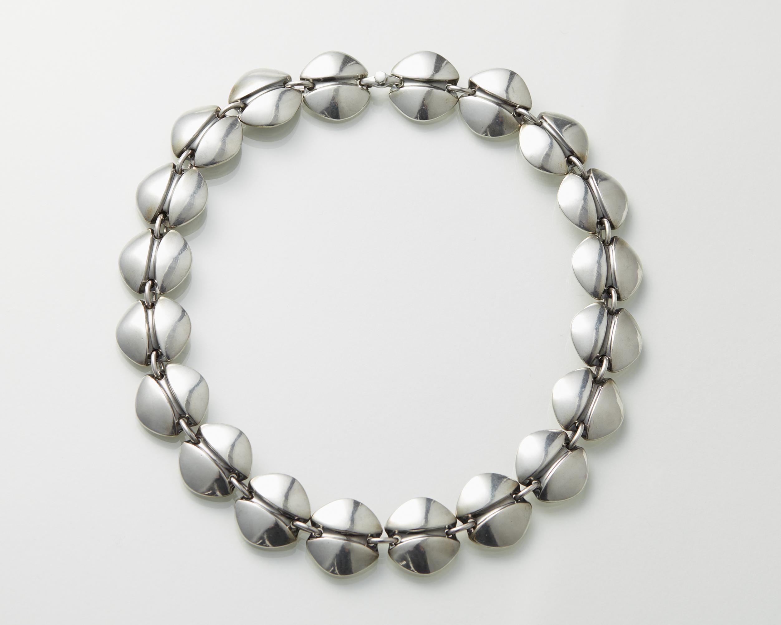 Modern Necklace Designed by Henning Koppel for Georg Jensen, Denmark, 1940s For Sale