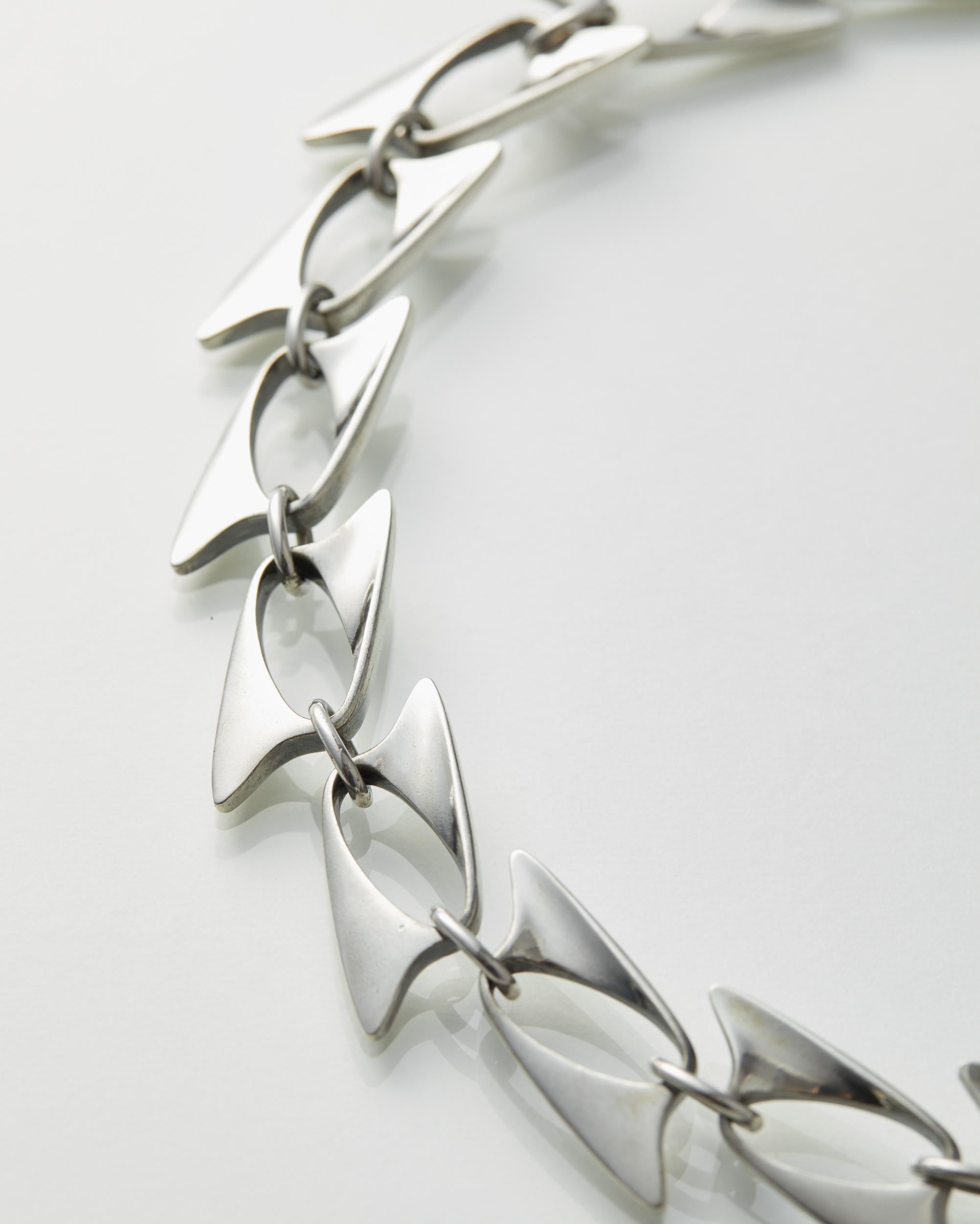 Modern Necklace Designed by Henning Koppel for Georg Jensen, Denmark, 1940s For Sale