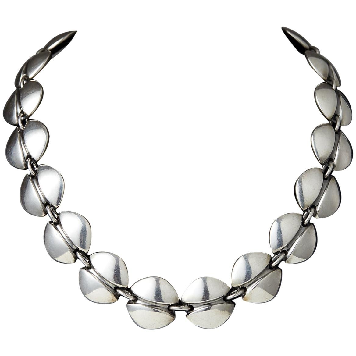 Necklace Designed by Henning Koppel for Georg Jensen, Denmark, 1940s
