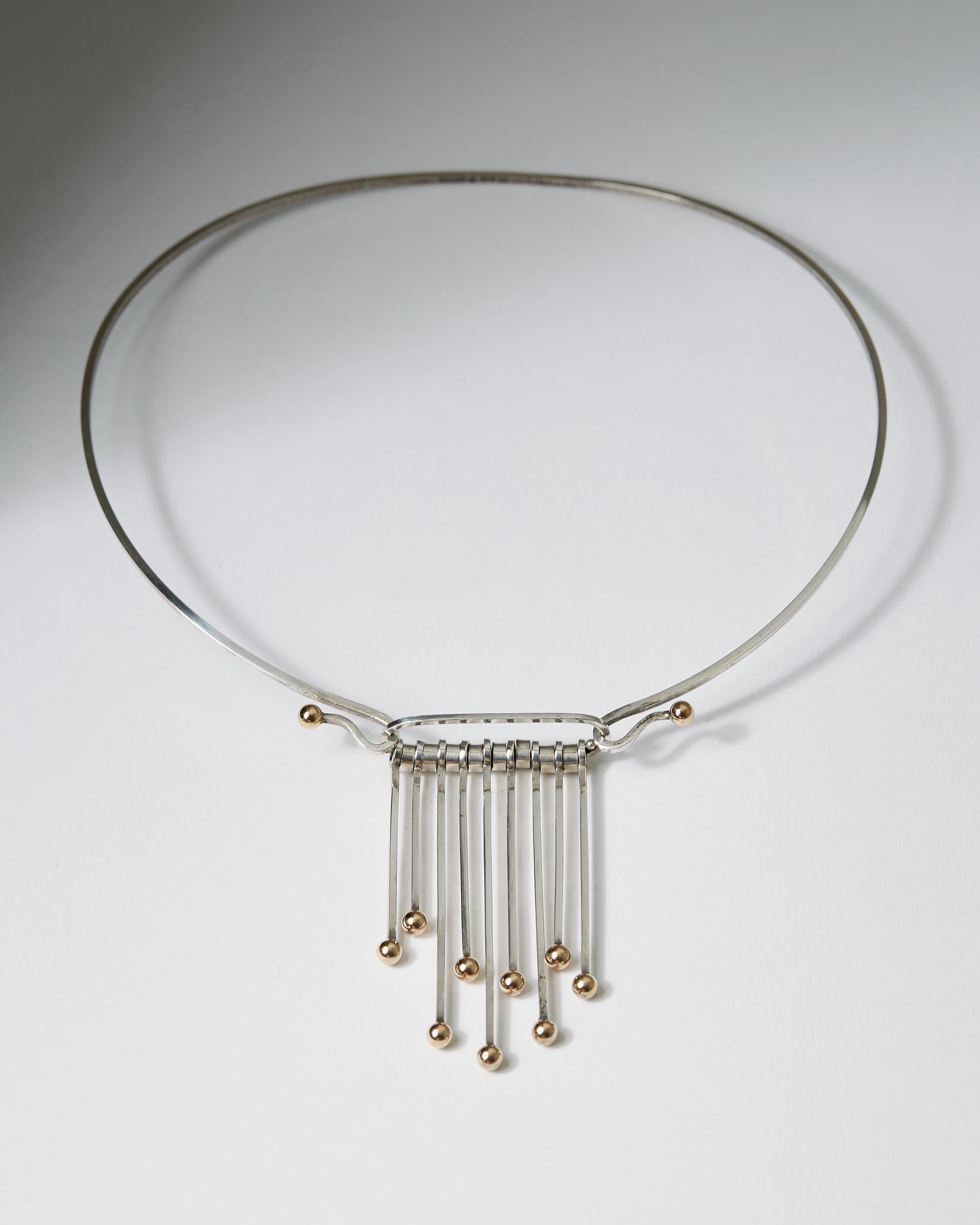 Modern Necklace Designed by Theresia Hvorslev for Alton, 	Sweden, 1968 For Sale