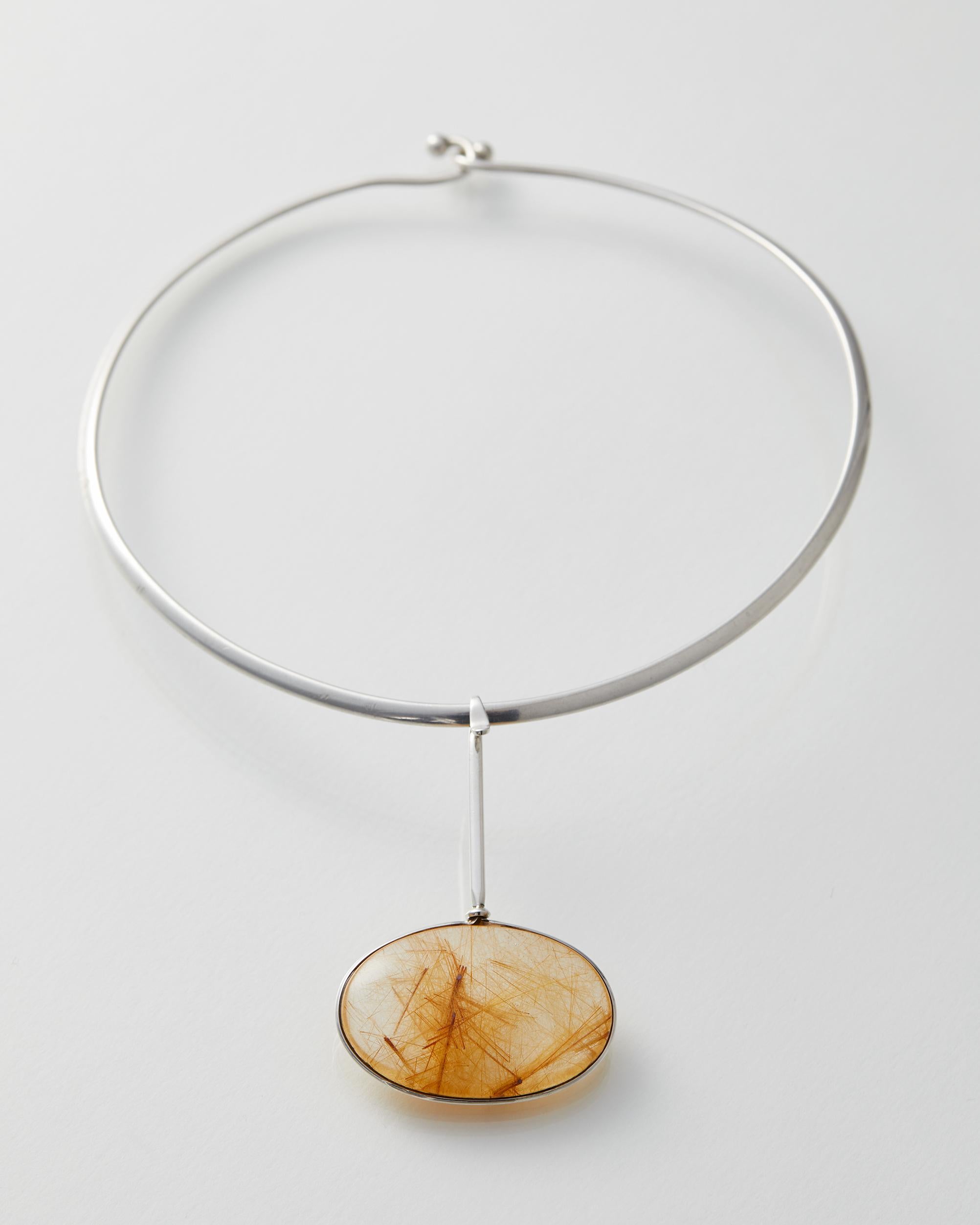 Modern Necklace Designed by Torun Bülow-Hübe for Georg Jensen, Denmark, 1950s For Sale