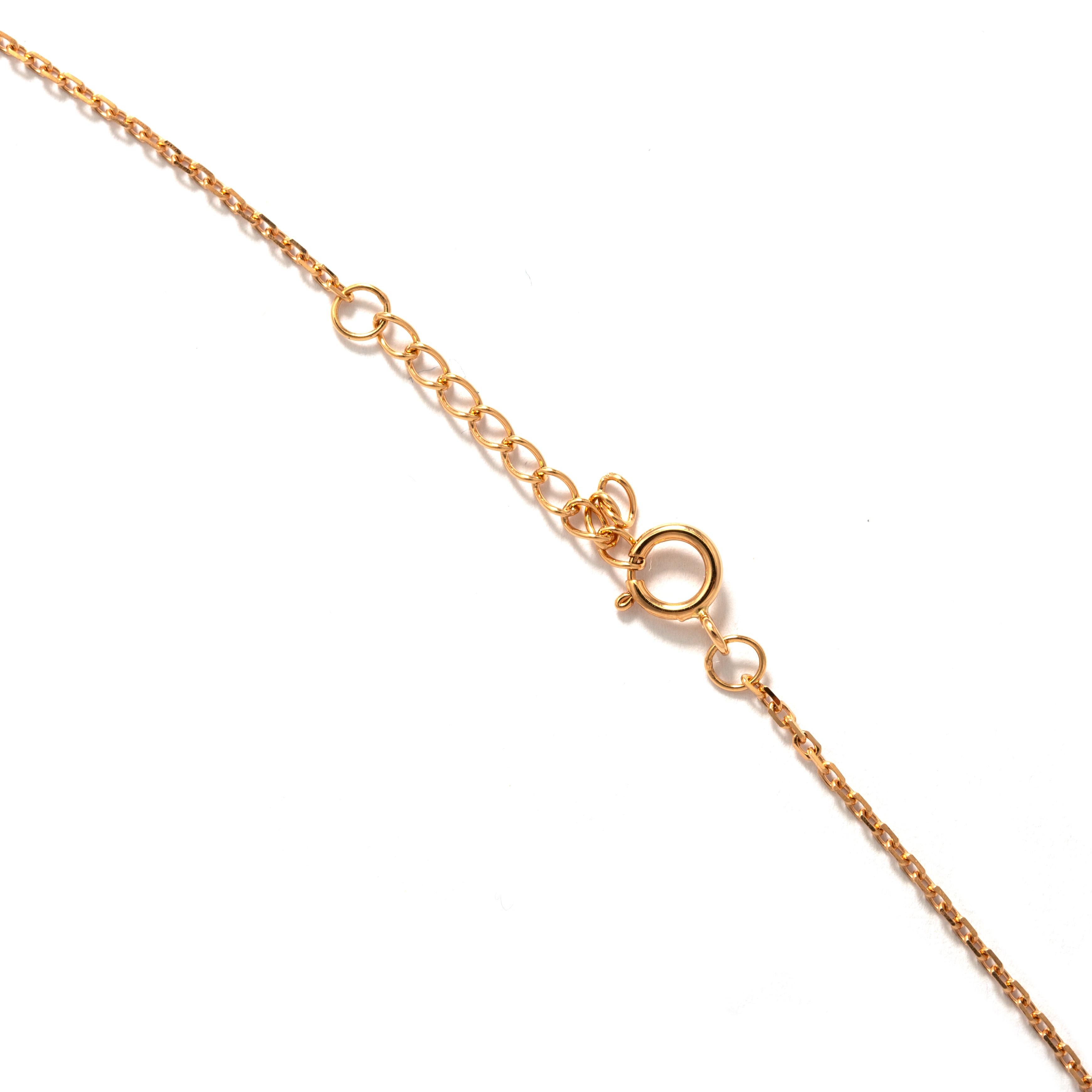 Halskette aus 18 Karat Gelbgold mit Diamanten für Damen oder Herren im Angebot