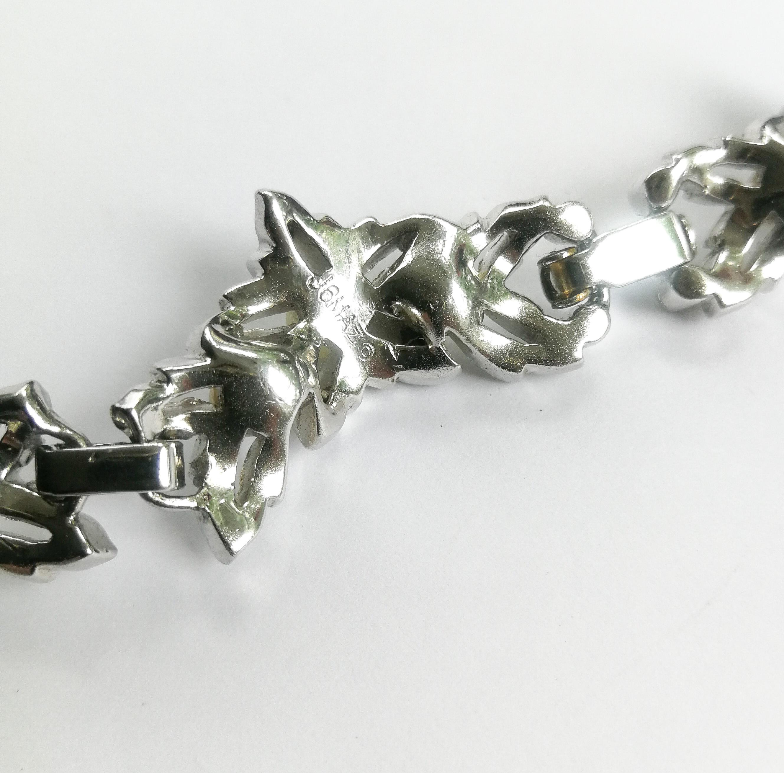 Necklace, earrings, bracelet and brooch, in paste and pearls, Jomaz, USA, 1950s. 11