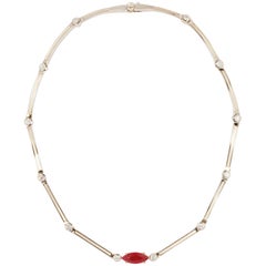 Burmese Pigeon’s Blood Ruby 6, 05ct GIA Certified Necklace