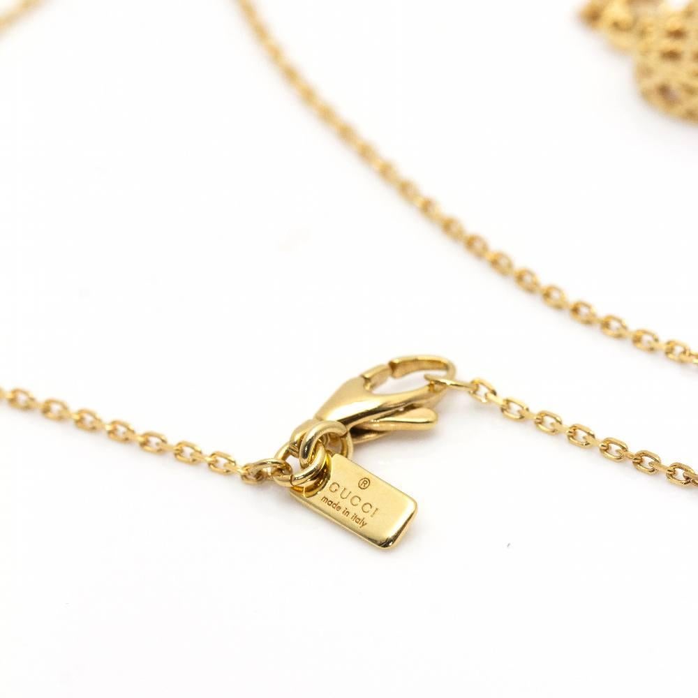 Women's Necklace GUCCI DIAMANTISSIMA Yellow Gold For Sale