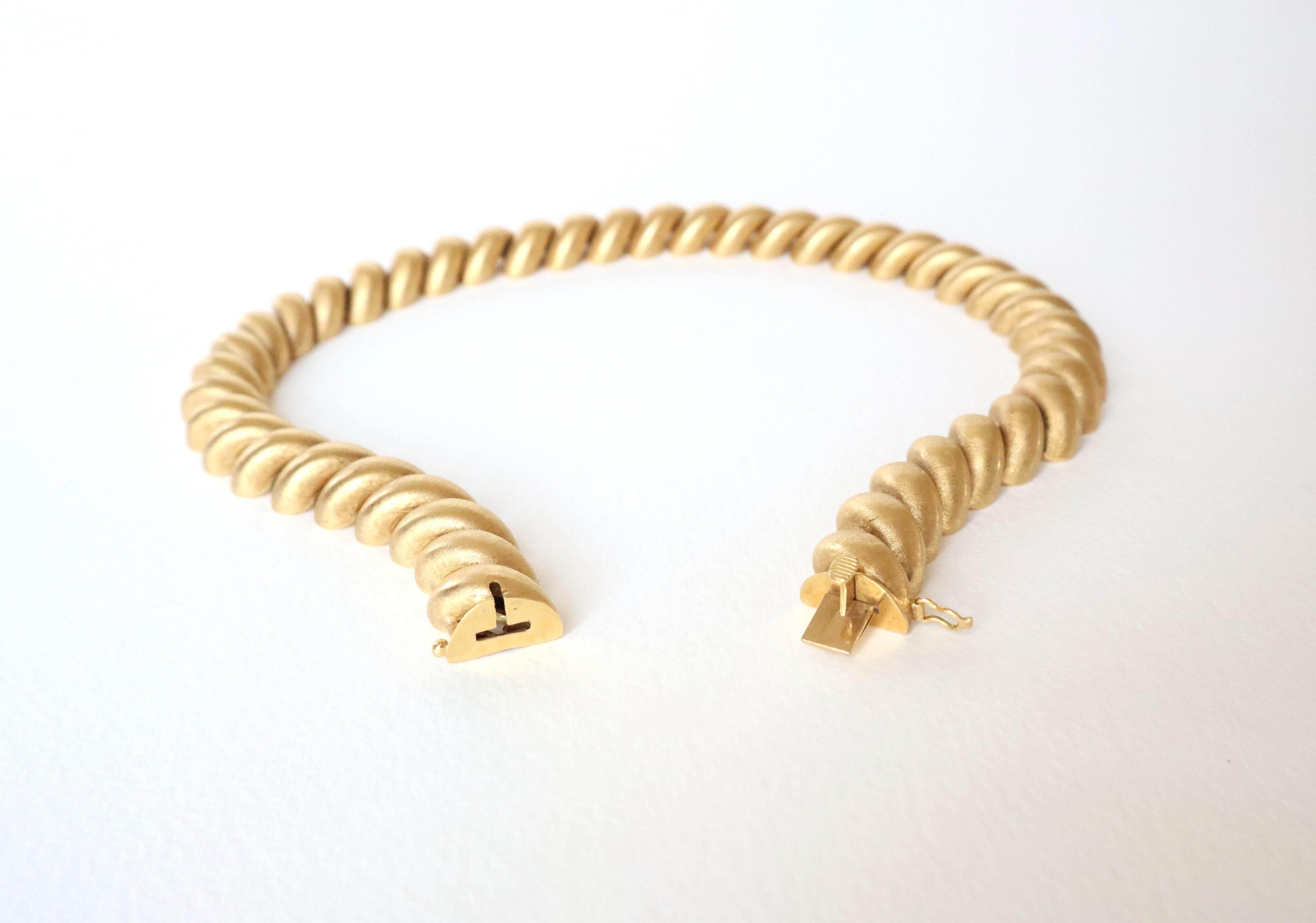 Necklace in 18 Carat Gold San Marco Mesh In Good Condition For Sale In Paris, FR