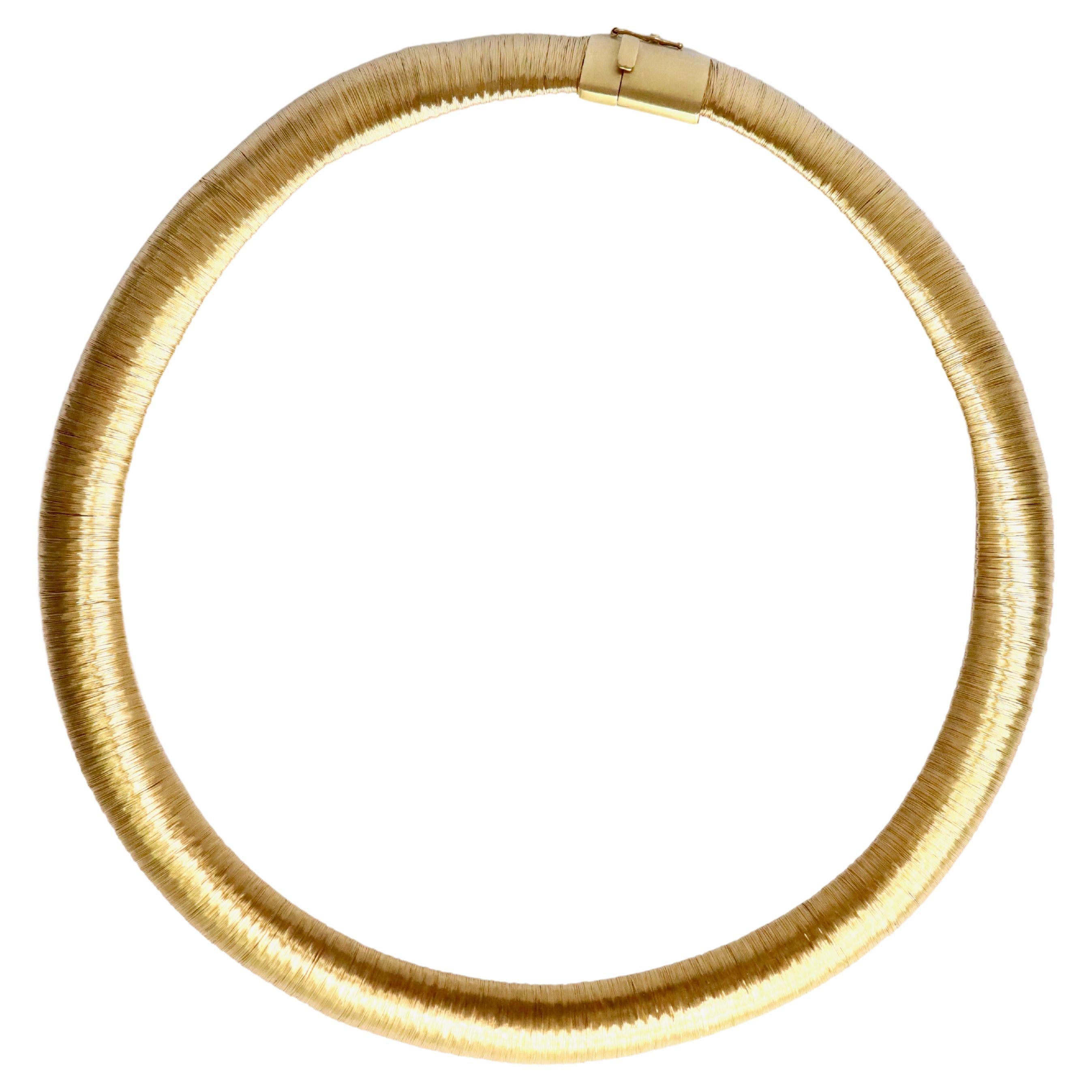 Halskette aus 18 Karat Golddrahtgewebe