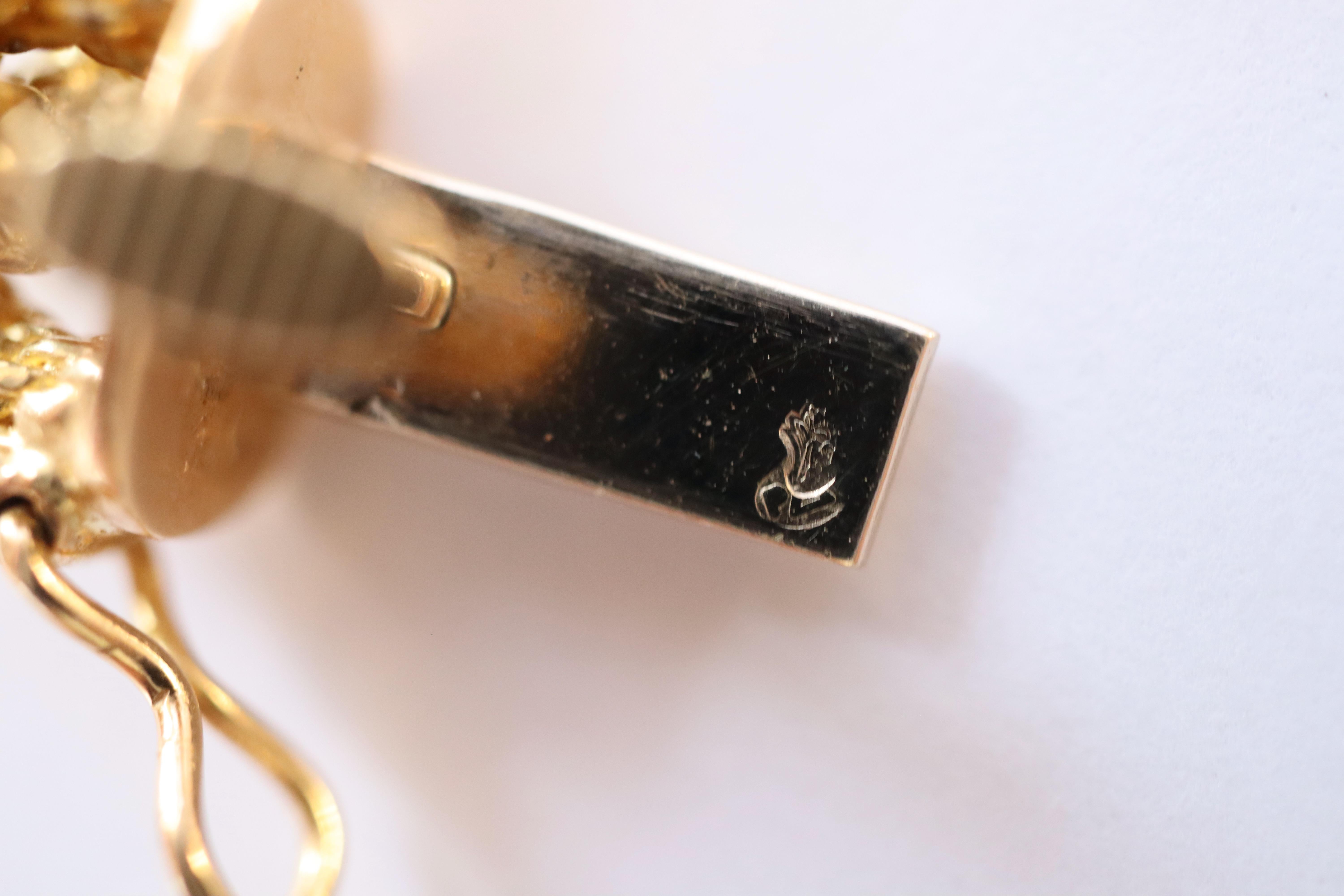 Necklace in 18 Carat Yellow Gold White Gold and Diamonds 2