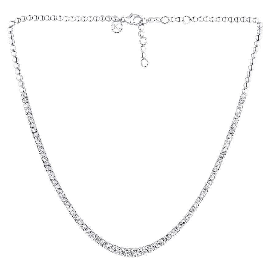 Necklace in 18 k White Gold and Diamonds