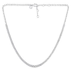 Necklace in 18 k White Gold and Diamonds