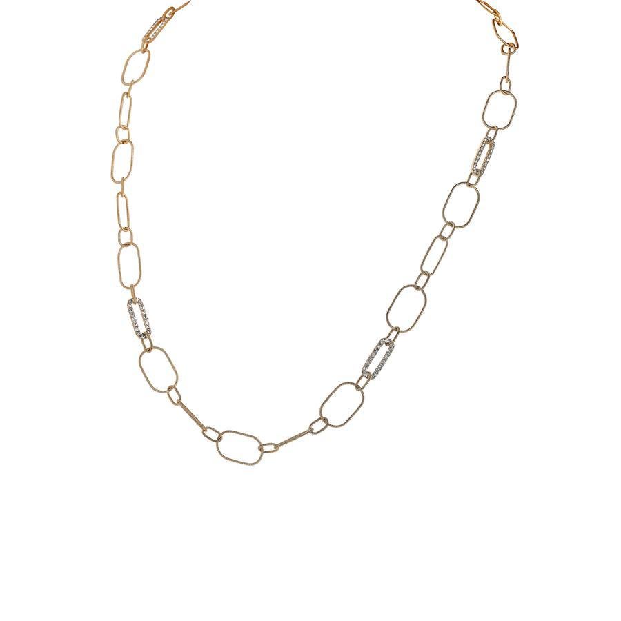 Sabbia D'Oro collection necklace in 18K rose gold with white diamonds (approx. 2.16 carats)
