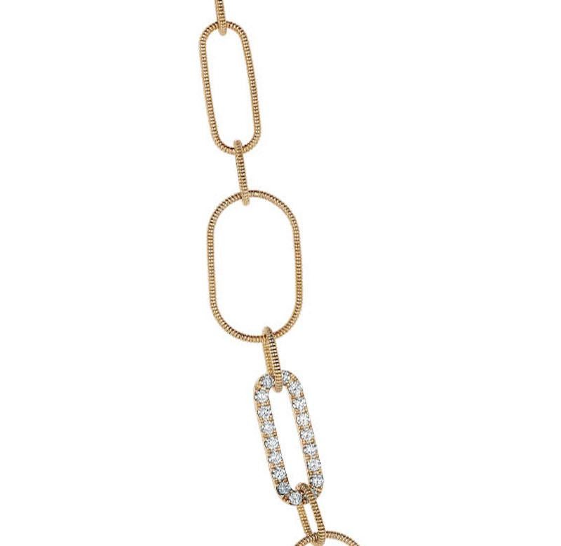 Halskette aus 18 Karat Roségold mit 2,16 Karat weißen Diamanten (Rundschliff) im Angebot