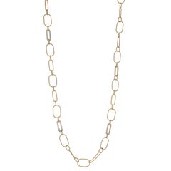 Necklace in 18K Rose Gold with 2.16 Carats White Diamonds