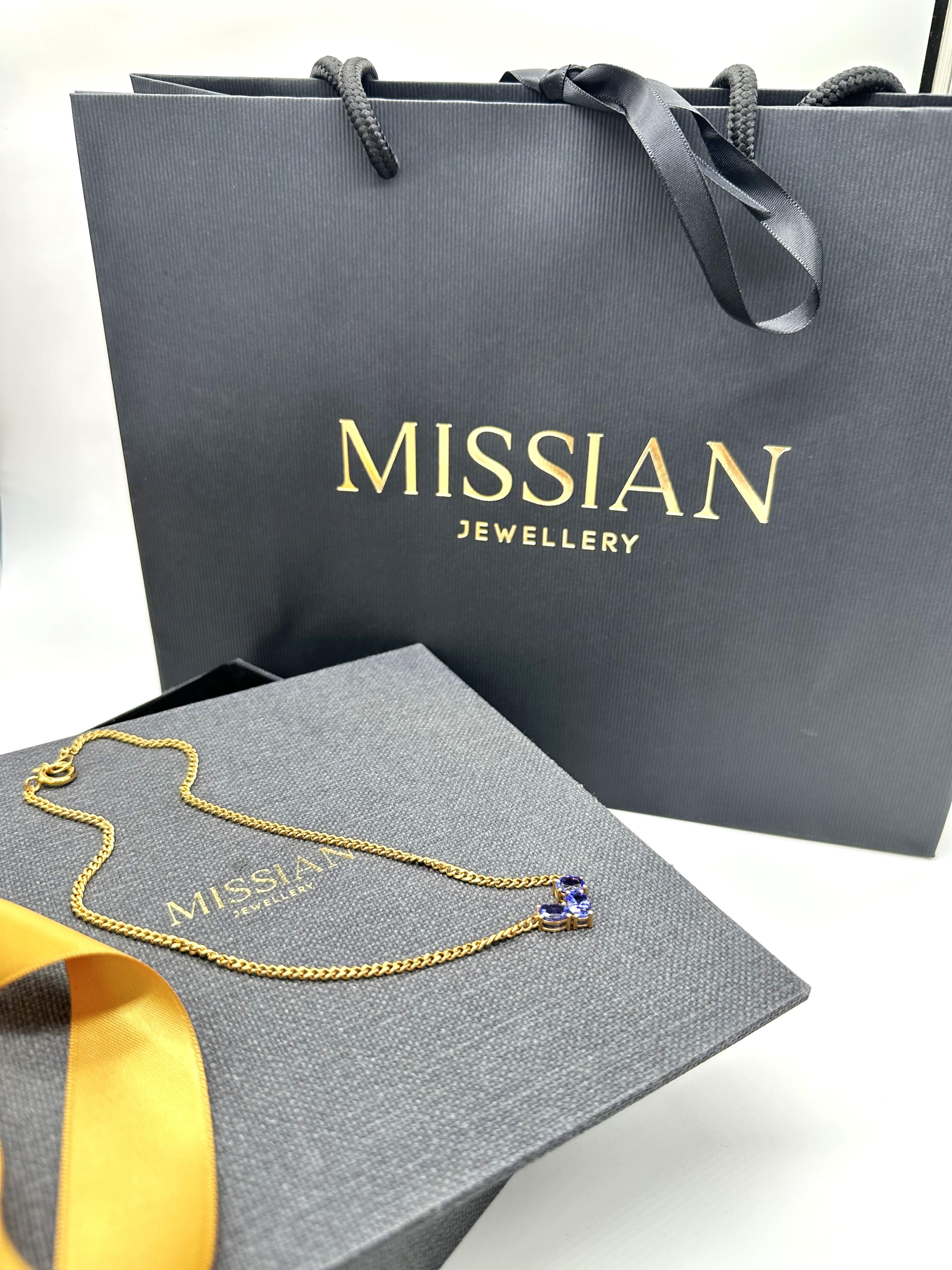 Collana in oro 19,2 carati e tanzanite da 0,52 carati In condizioni Nuovo in vendita a Cascais, Lisboa