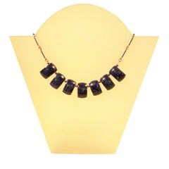 Necklace in chrome and galalith, Jakob Bengel, Idar-Oberstein, c. 1910/20