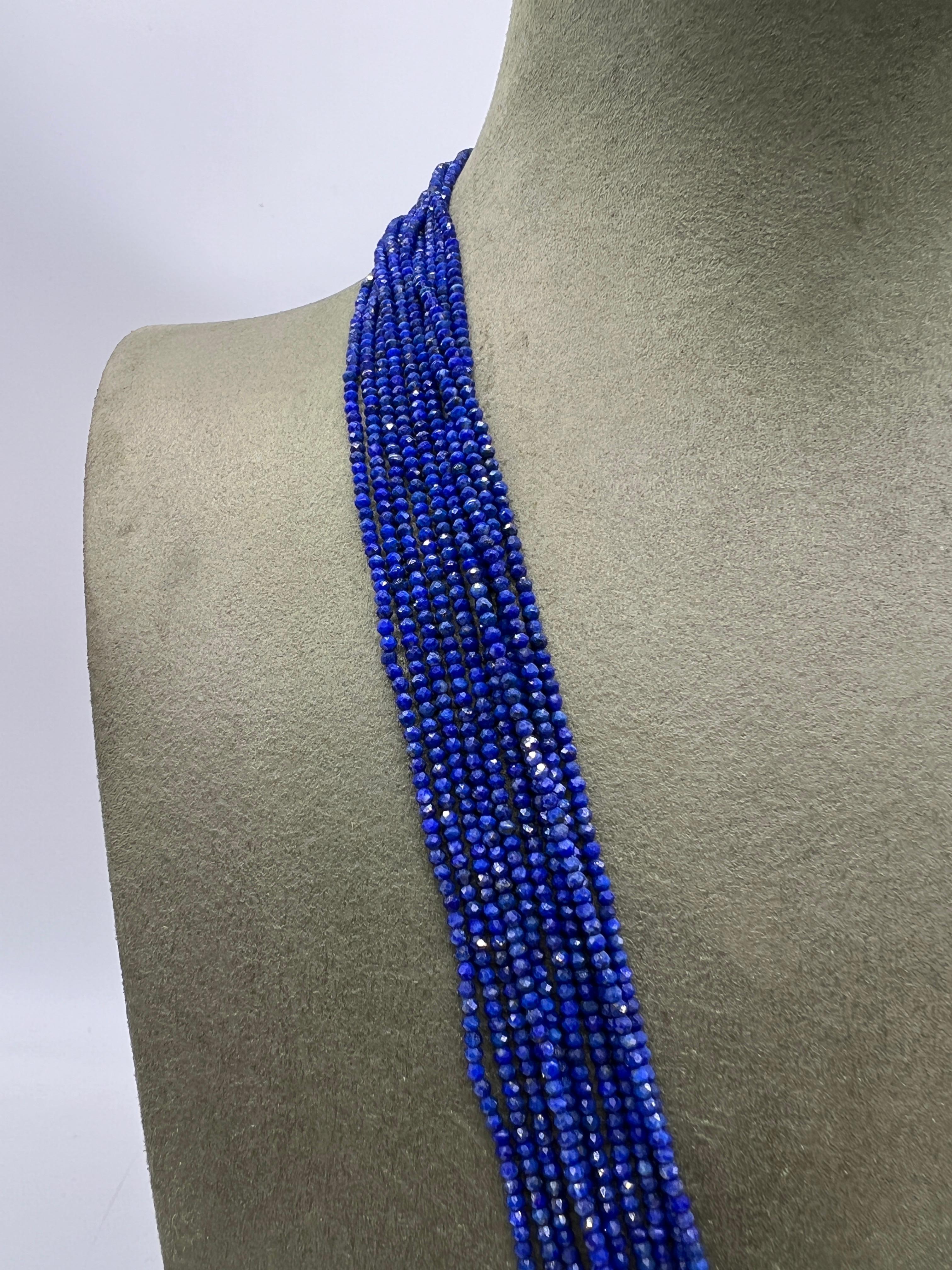 Collana Lapislazzuli Perla barocca Bakelite in vendita 1