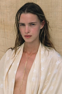 Necklace Lariat Snake Chain Minimal Long Liquid 18K Gold-Plated Greek Jewelry