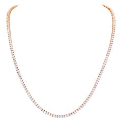 Necklace Line Diamonds with 17.85 Carats Full Cut Round Brilliant Diamonds Set