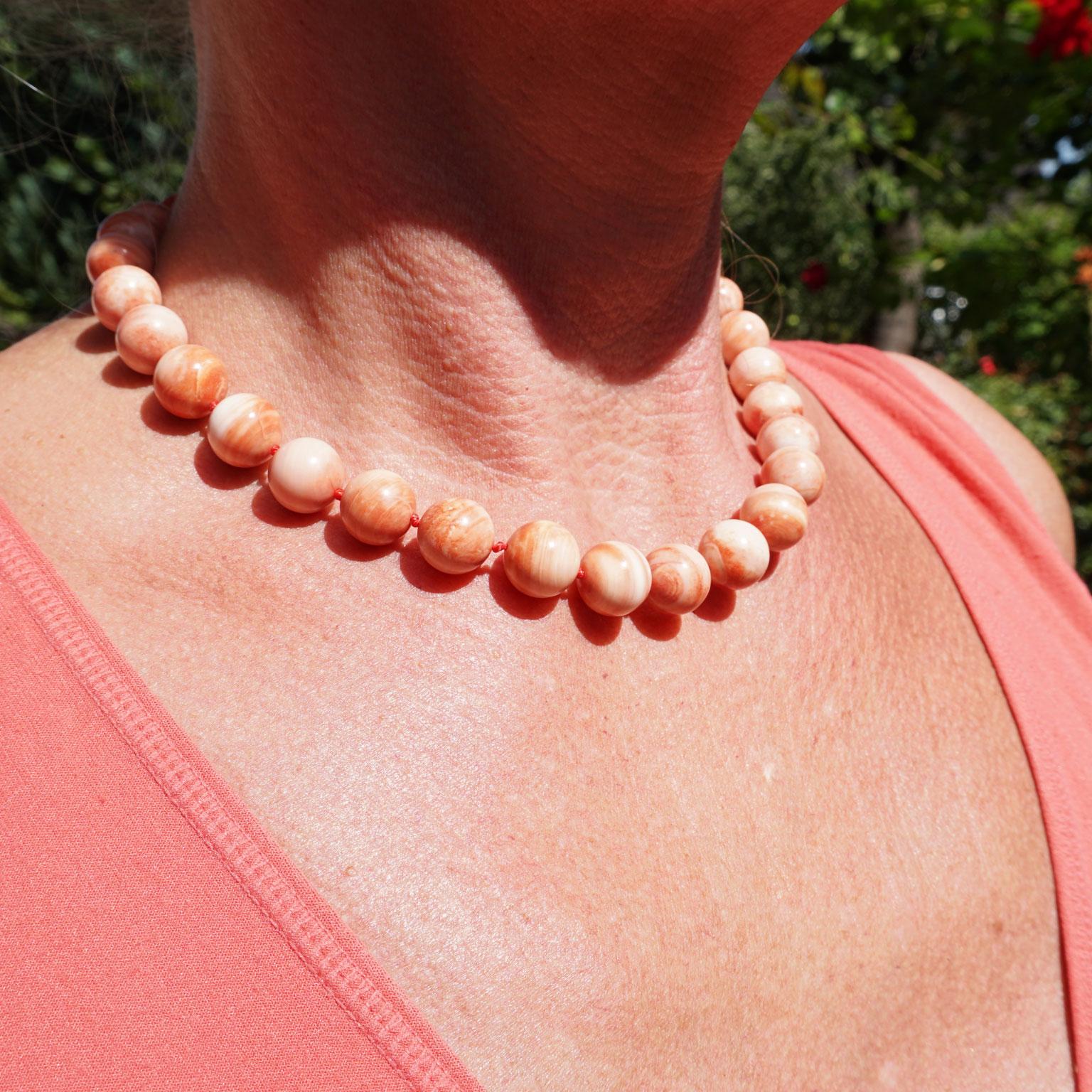 Necklace Made of Apple Coral 4