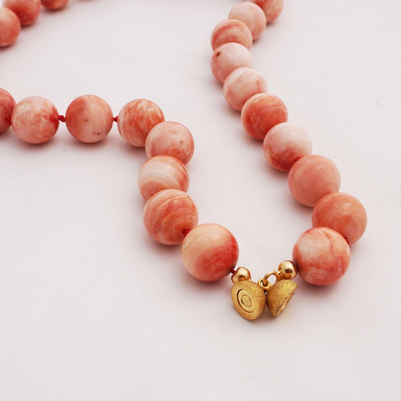 Women's Necklace Made of Apple Coral