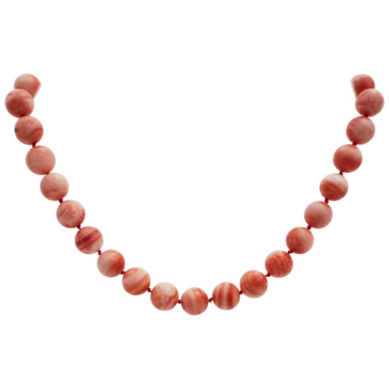 Necklace Made of Apple Coral at 1stDibs apple coral necklace