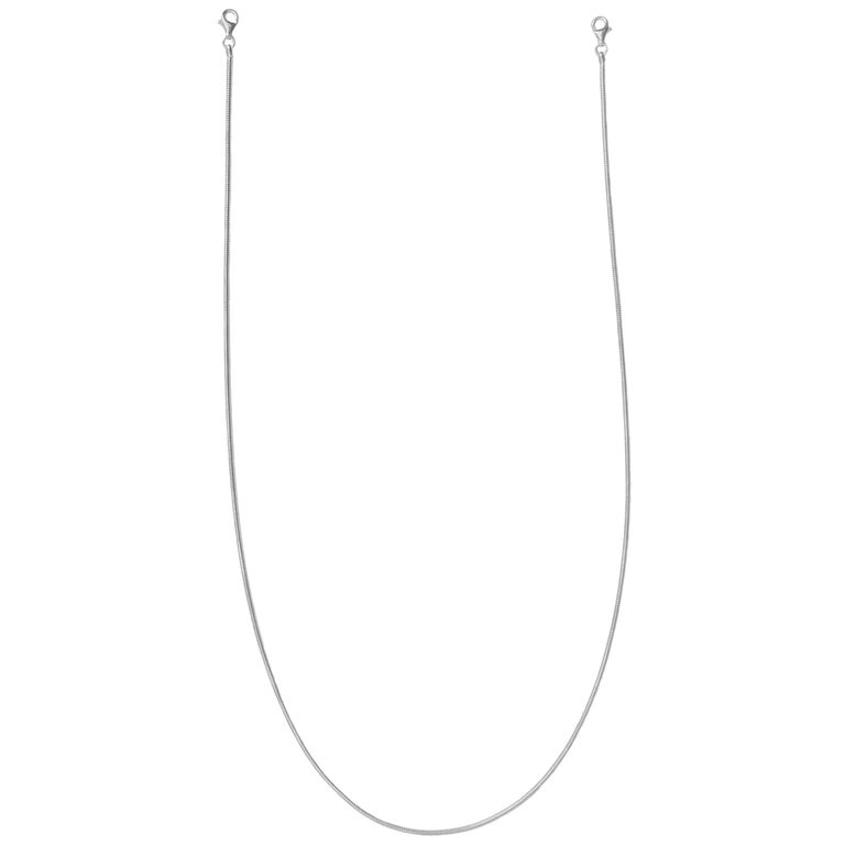 Necklace Mask Strap Minimal Snake Chain 924 Sterling Silver Greek Jewelry For Sale