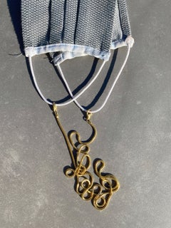 Necklace Mask Strap Silver 18k Gold-Plated Minimal Snake Chain Greek Jewelry