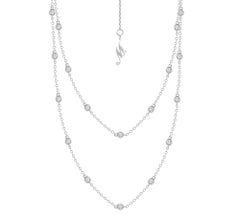 Necklace Mercury Classic Necklace in White Gold 1.39 ct Diamonds MN5775/WG/RD1.4