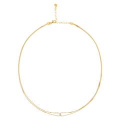 Necklace Minimal Box Chain Shiny 18 Karat Gold-Plated Silver Greek Jewelry