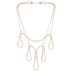 Necklace Minimal Flower Round Motif Chain 18k Gold-Plated Silver Greek Jewelry