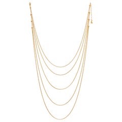 Necklace Snake Chain Minimal Long Movement 18K Gold-Plated Silver Greek Jewelry