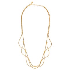 Necklace Snake Chain Minimal Movement 18k Gold-Plated Silver Greek Jewelry