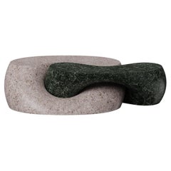Necklace Mod 1 Verde Notte And Adria Venato Coffee Table by Antonio De Marco