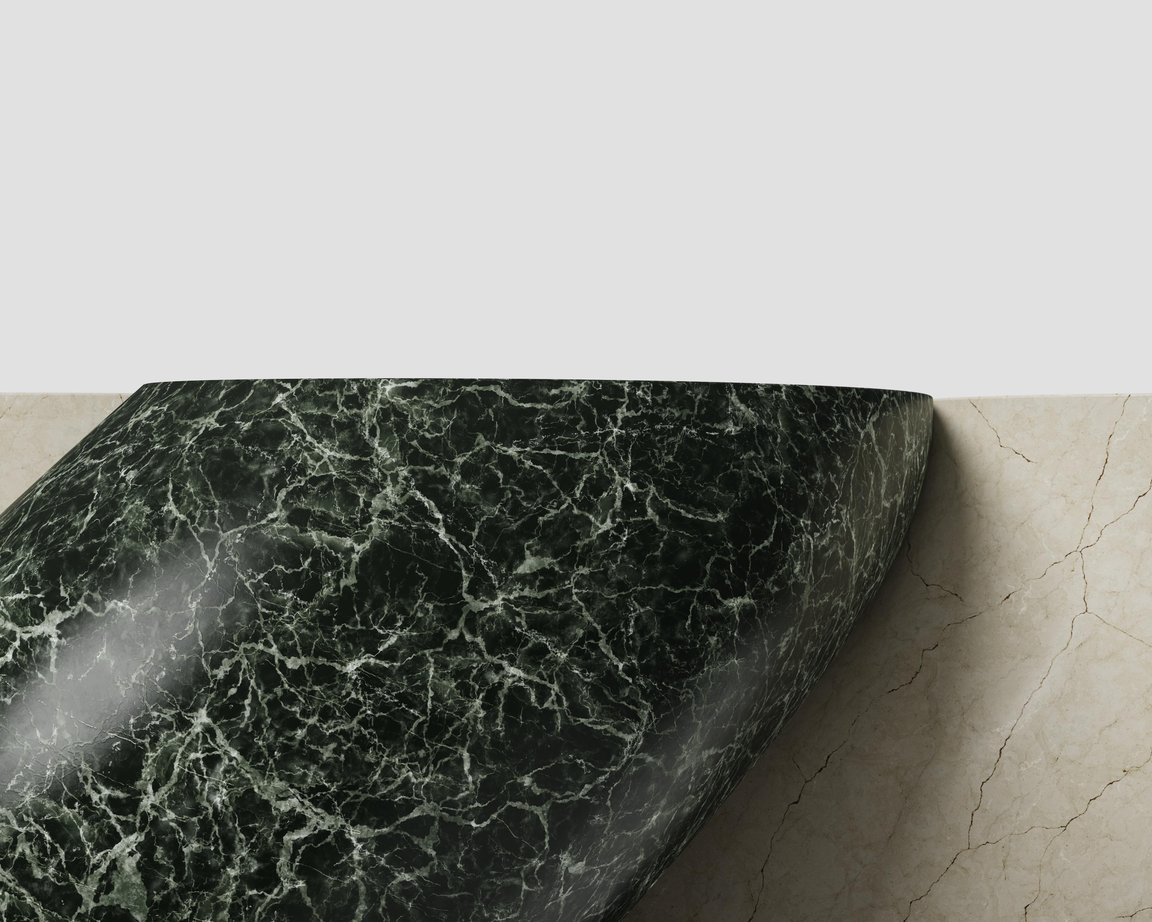 Post-Modern Necklace Mod 2 Verde Notte And Adria Venato Coffee Table by Antonio De Marco For Sale