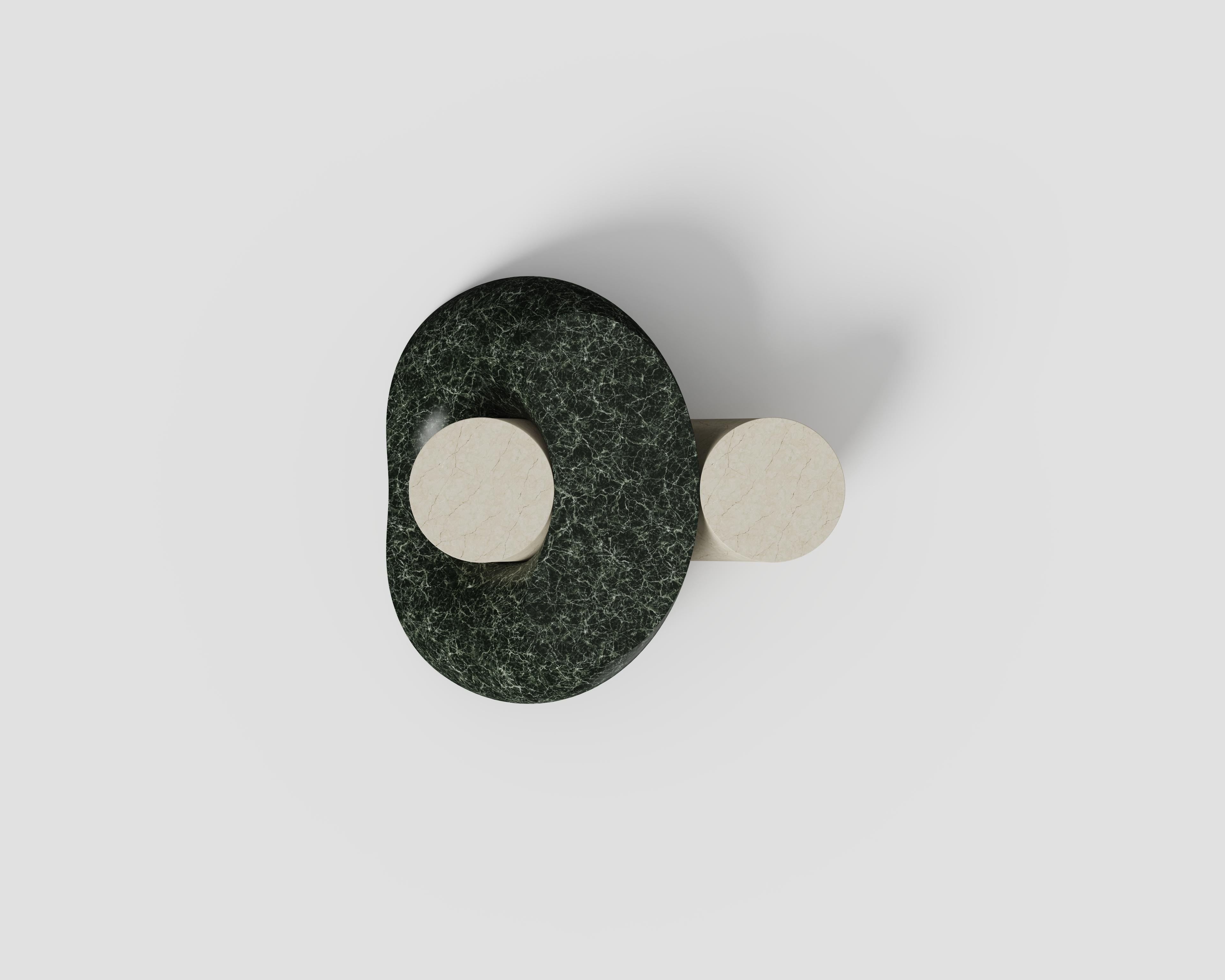Necklace Mod 2 Verde Notte And Adria Venato Coffee Table by Antonio De Marco In New Condition For Sale In Geneve, CH