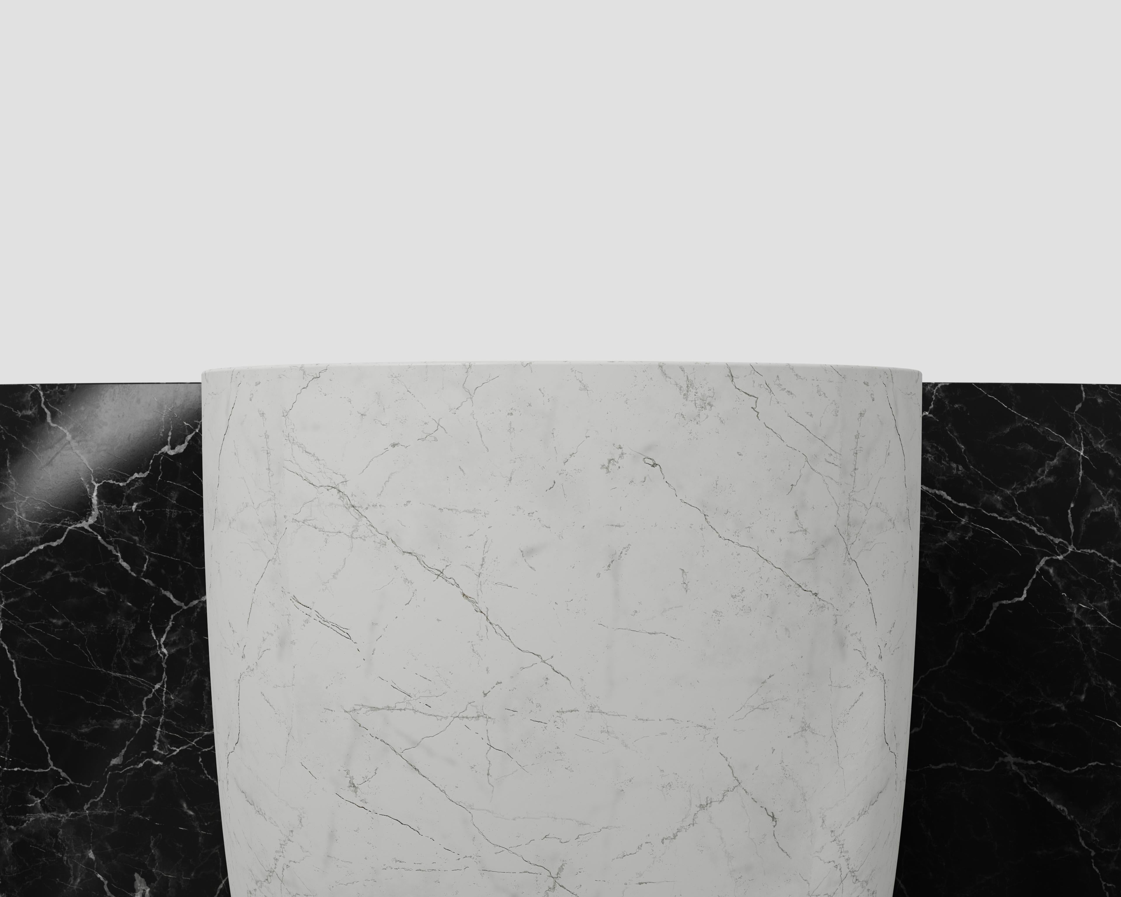 Post-Modern Necklace Mod 4 Carrara C And Nero Marquinia Coffee Table by Antonio De Marco For Sale