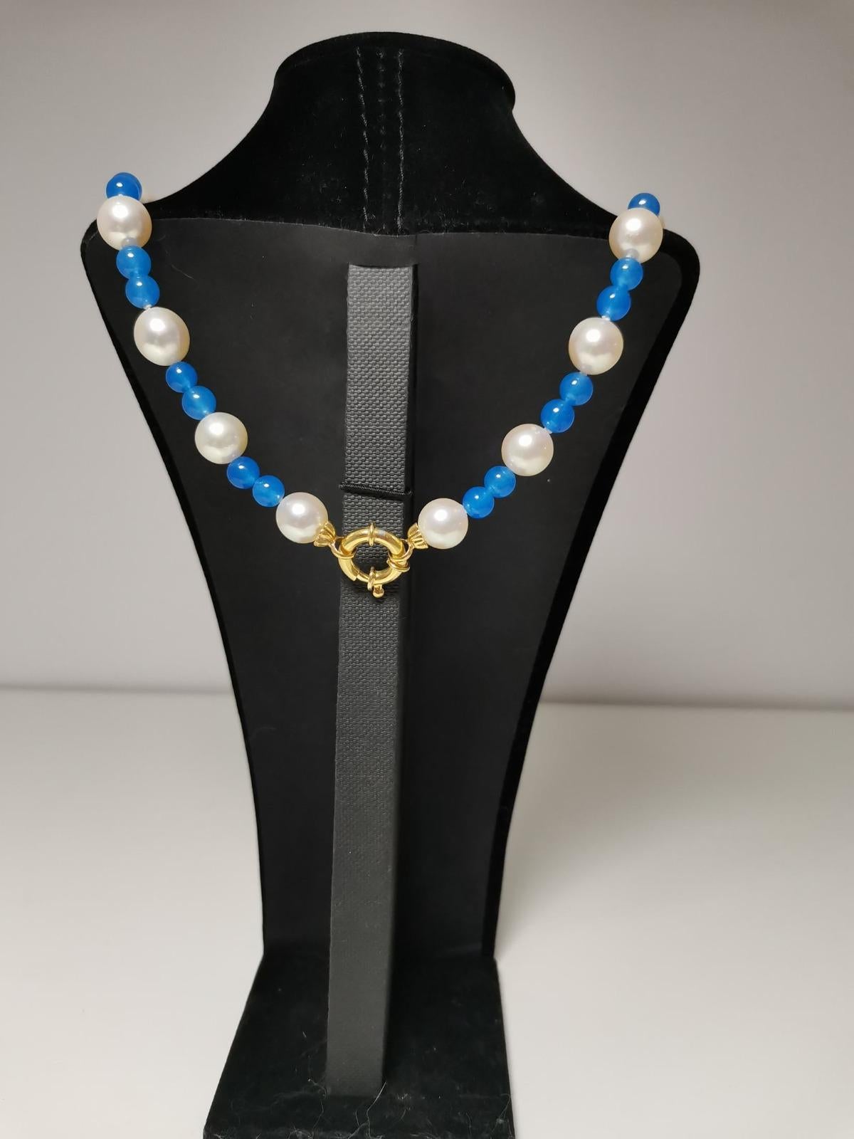 Modern Necklace of Cultured Pearls, Extra Quality 'Akoya Japan' For Sale